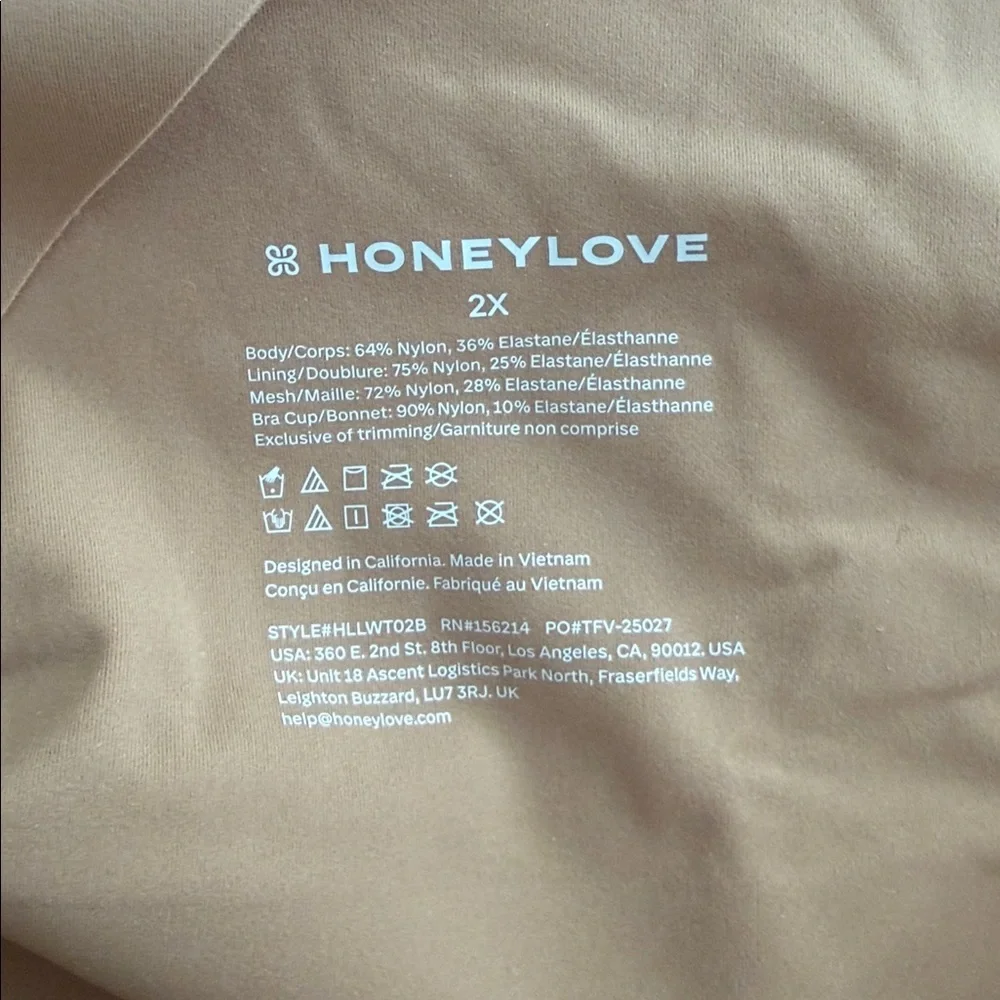 Honeylove Liftwear Tank 2X in Sand NWOT Woman’s Slimming Shapewear - Picture 5 of 5
